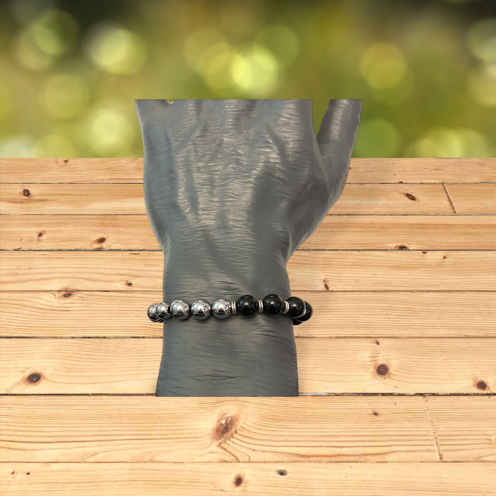 Black and silver turmaline 
