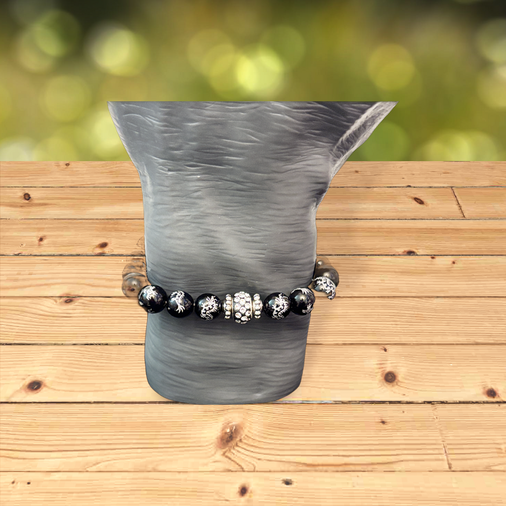 Black and silver turmaline 