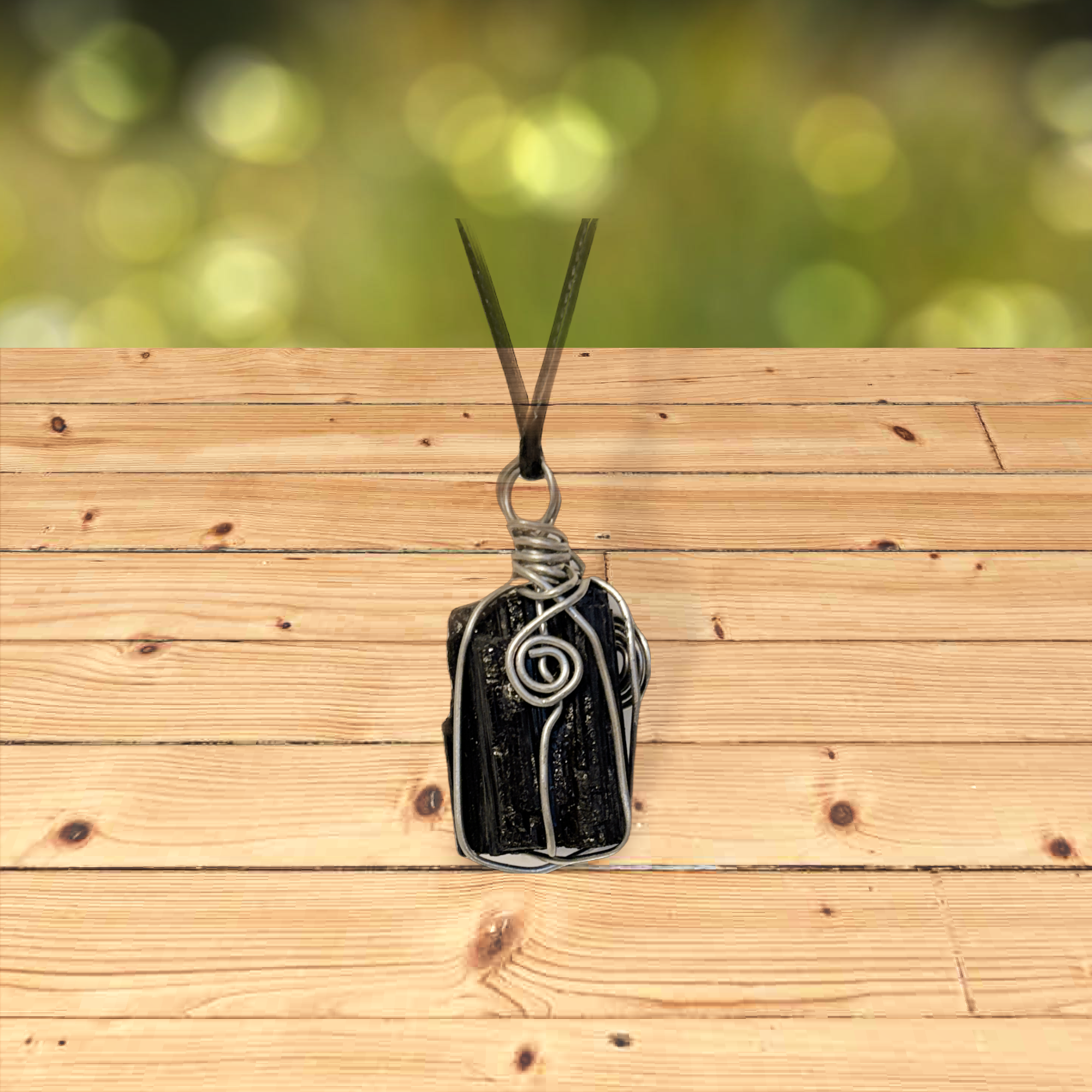 Black turmaline crystal