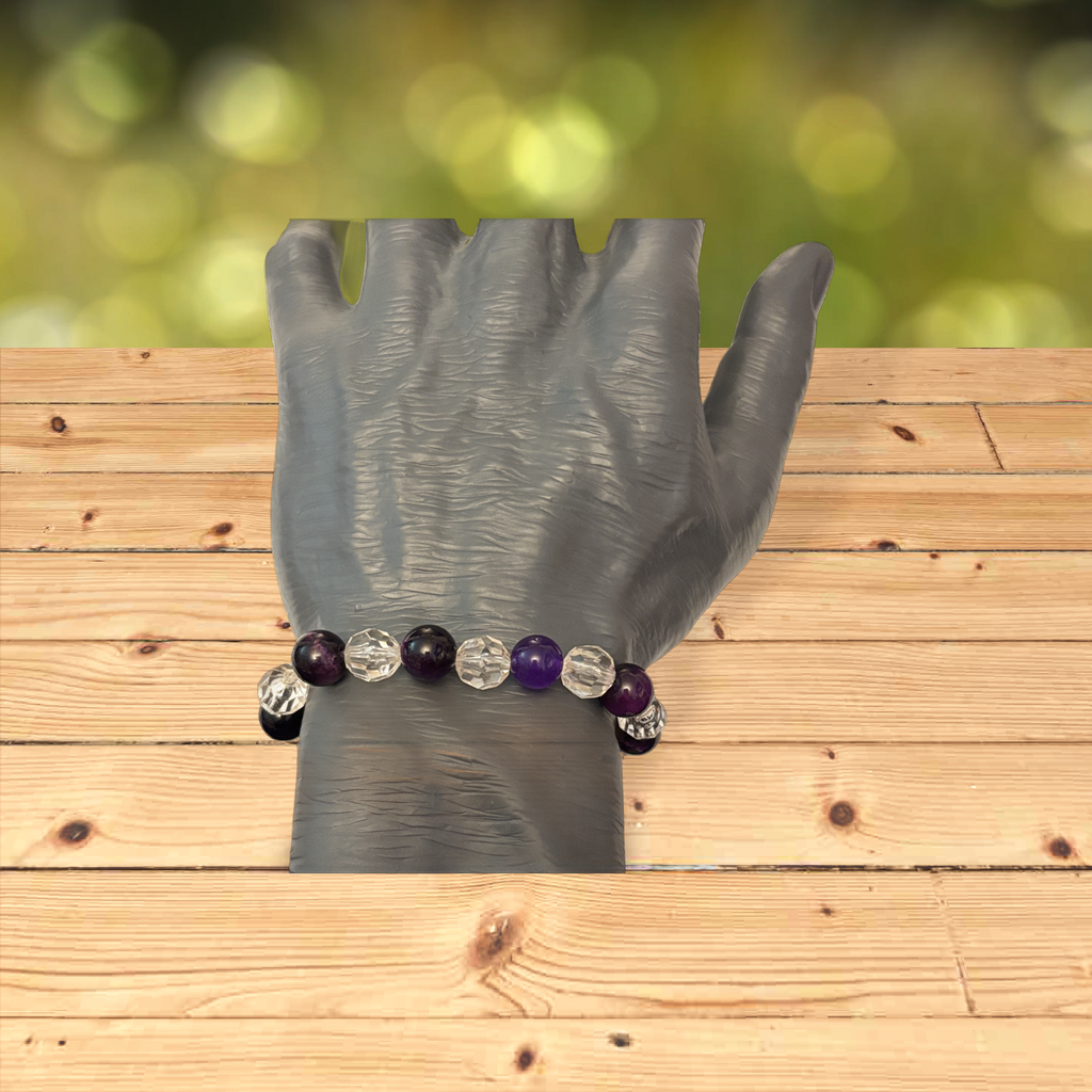 Amethyst Gemstone Beaded Bracelet