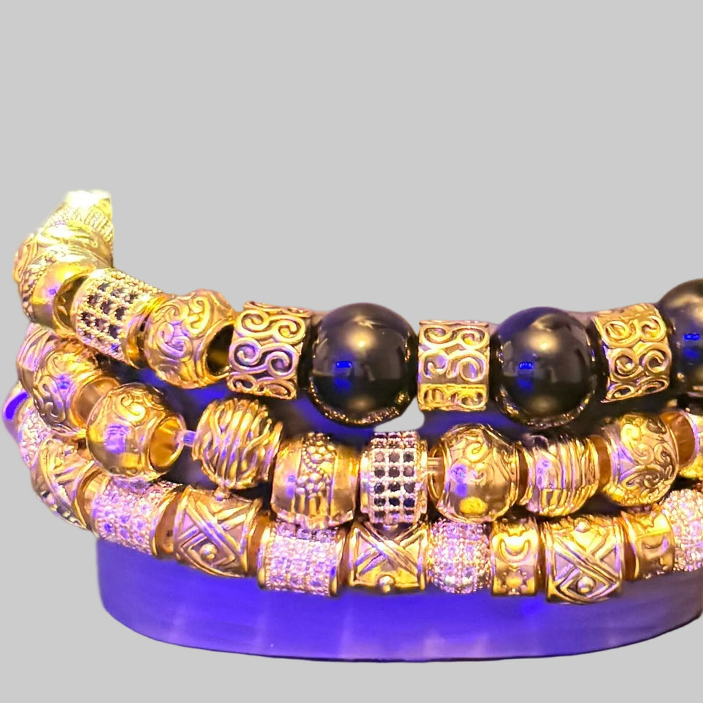Gold beaded bracelet