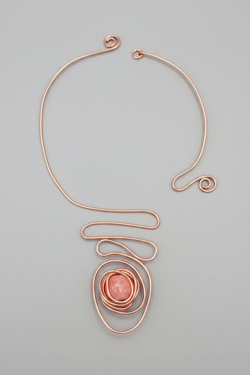 copper choker with crystal