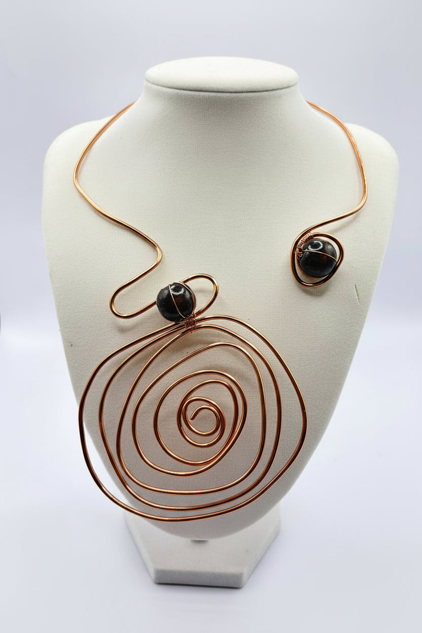 Copper choker necklace