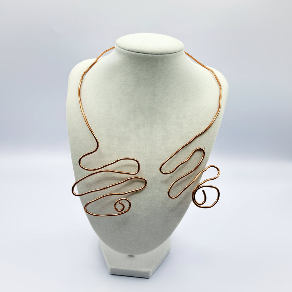 Copper choker necklace