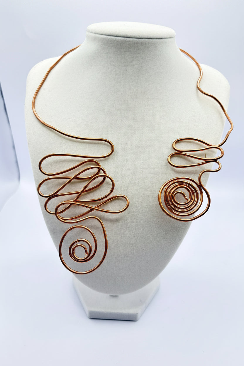Copper choker necklace