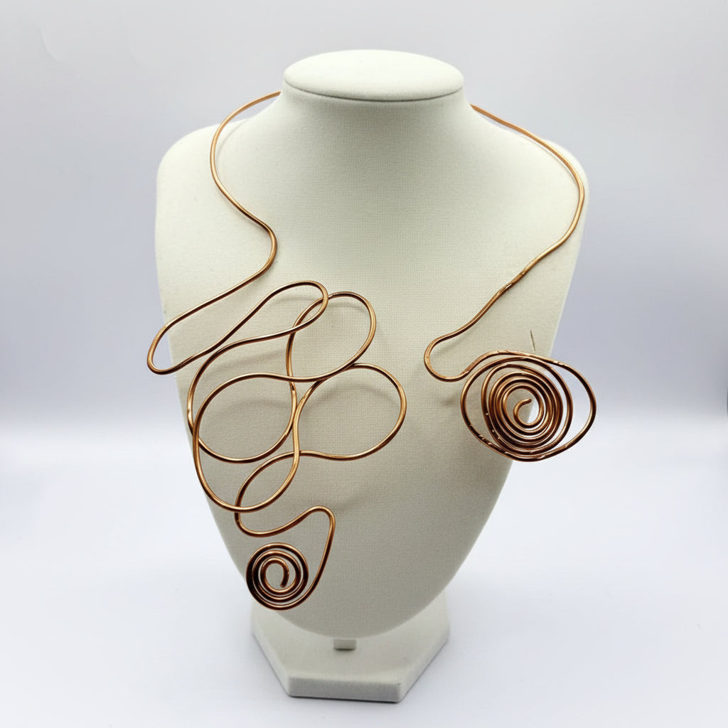 Copper choker necklace
