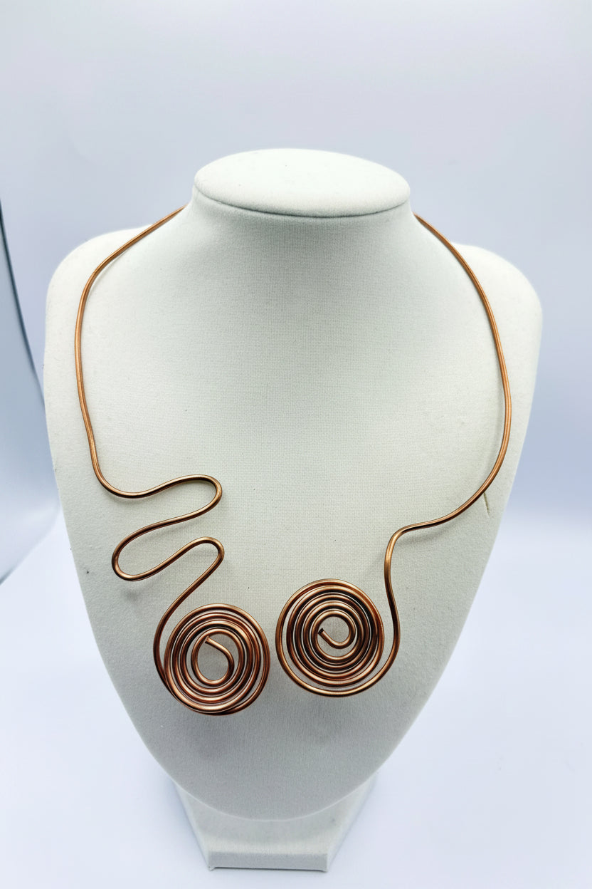 Copper choker necklace
