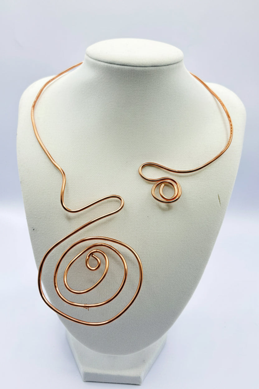 Copper choker necklace