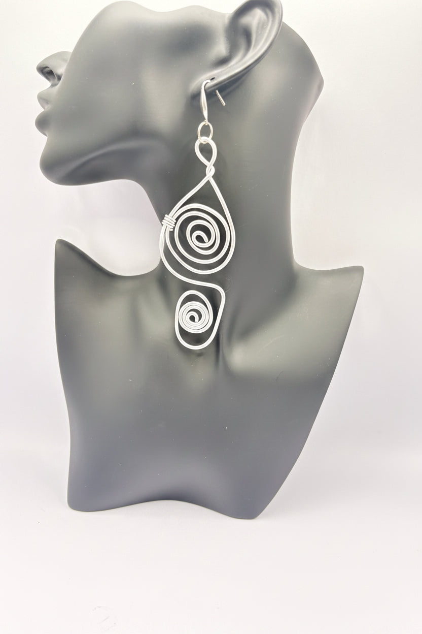 Spiral tatement earrings