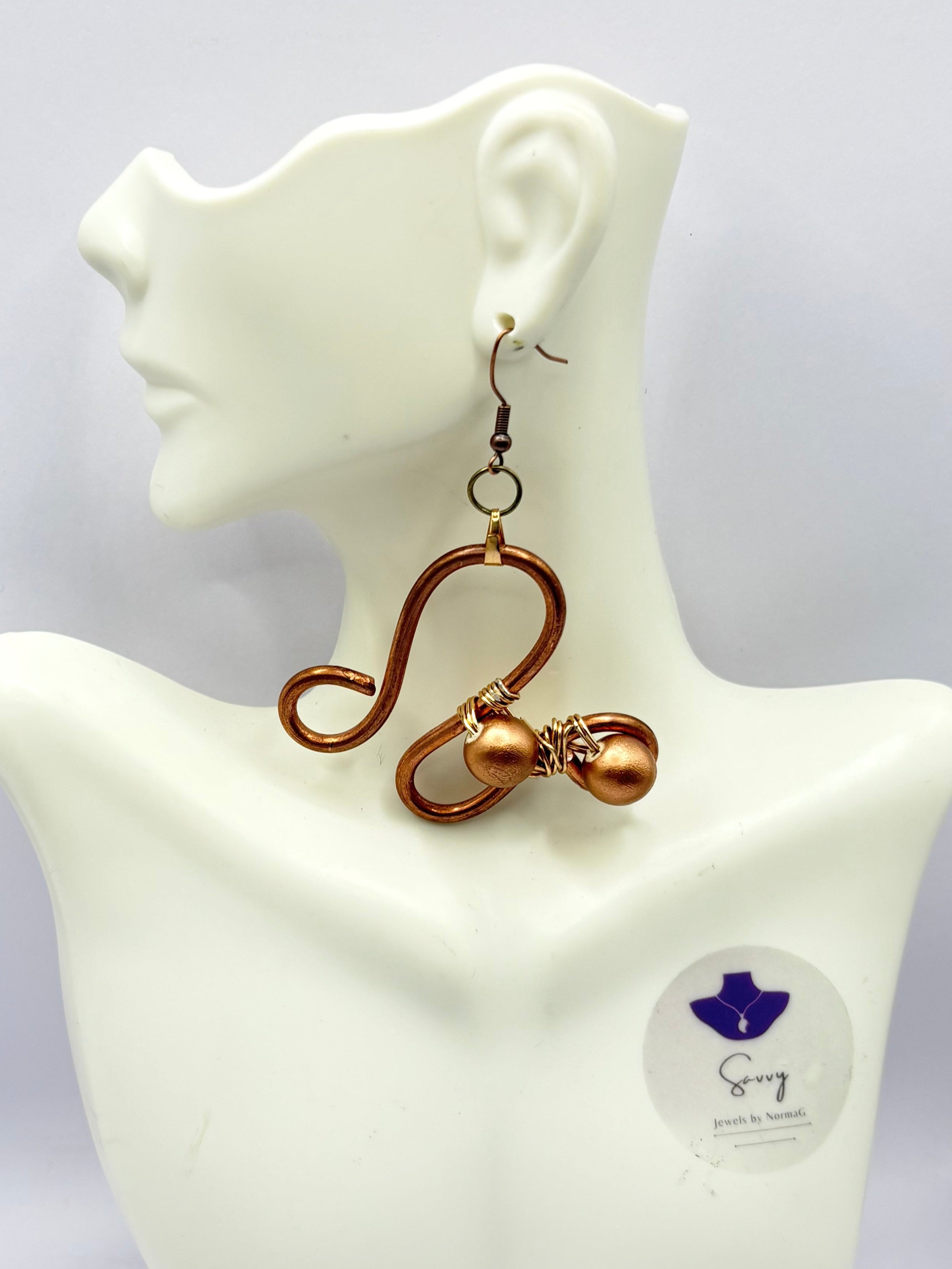 Copper earrings