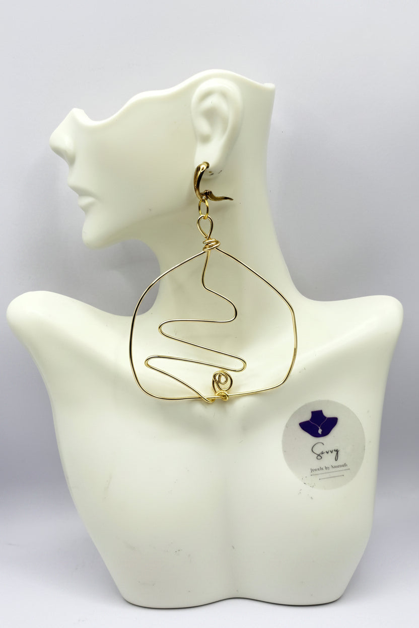 Gold statement earrings