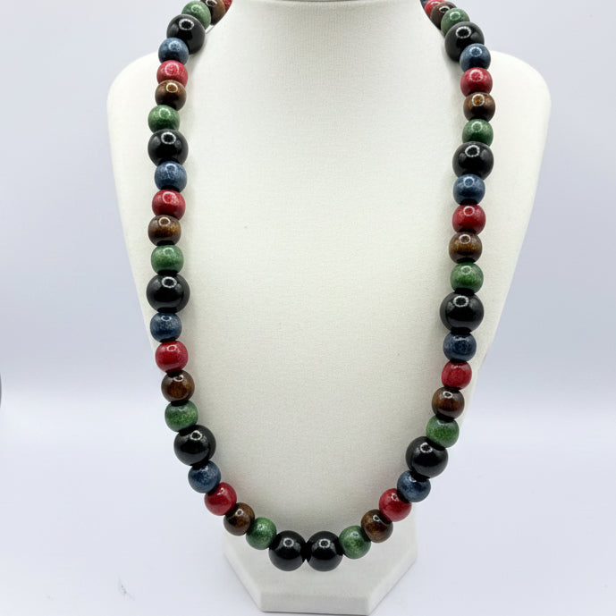 wood bead necklace