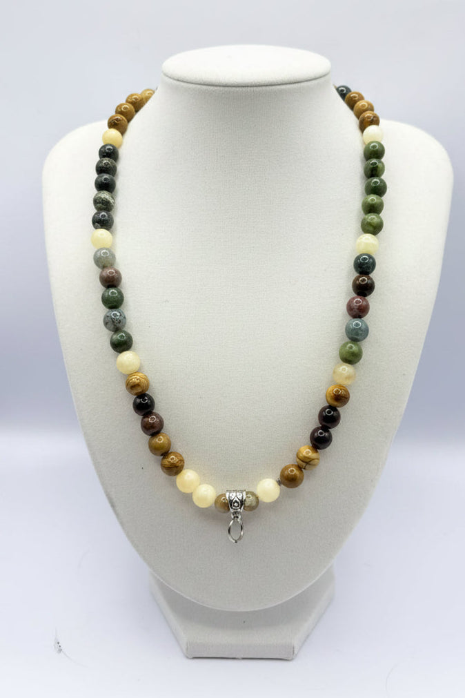 Natural gemstone necklace
