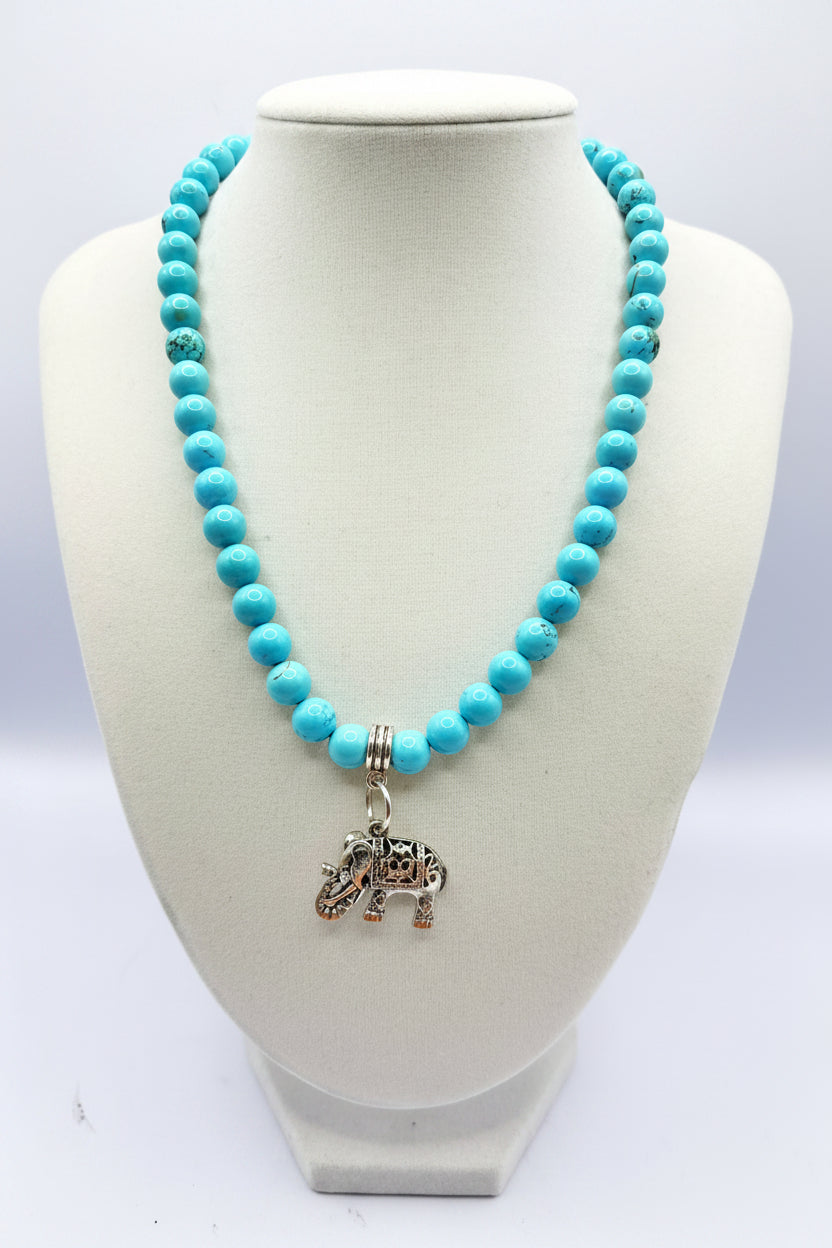 Turquoise beaded necklace