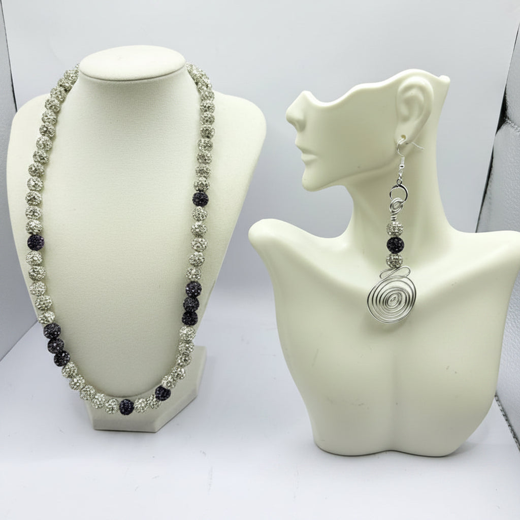 Purple rhinstone set
