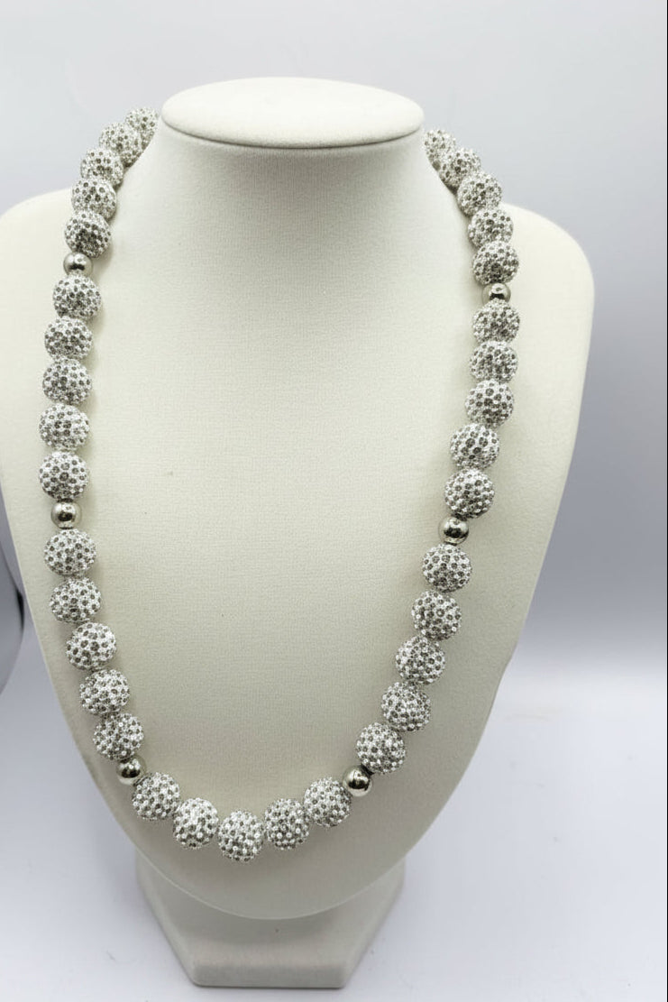 silver rhinestone ecklace