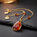 Crystal Carnelian Necklace
