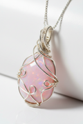 Crystal Pink Opal Necklace