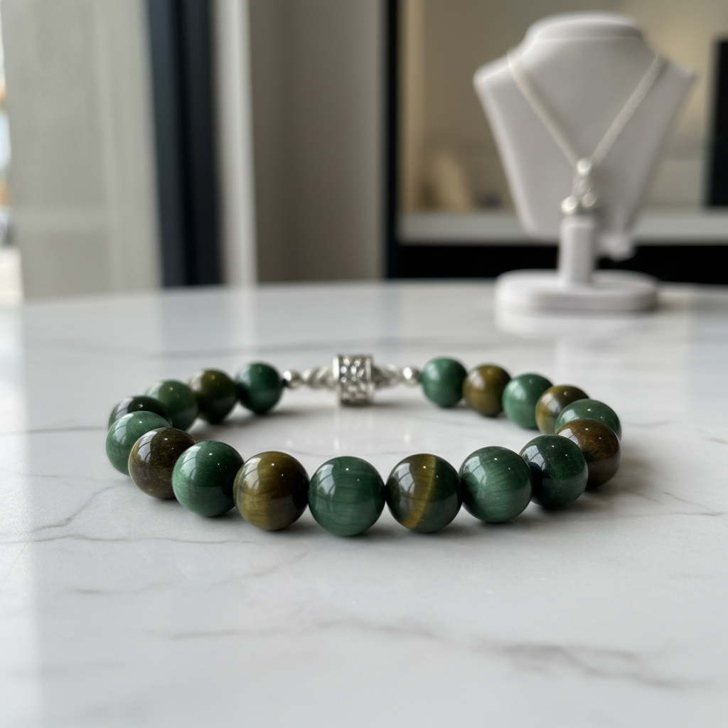 Green tiger's eye bracelt