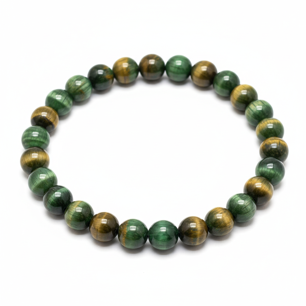 Green Tiger's Eye Gemstone Bracelet by Savvy Jewels by Norma G