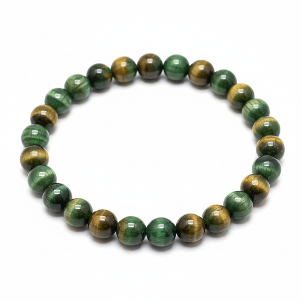 Green Tiger's Eye Gemstone Bracelet by Savvy Jewels by Norma G