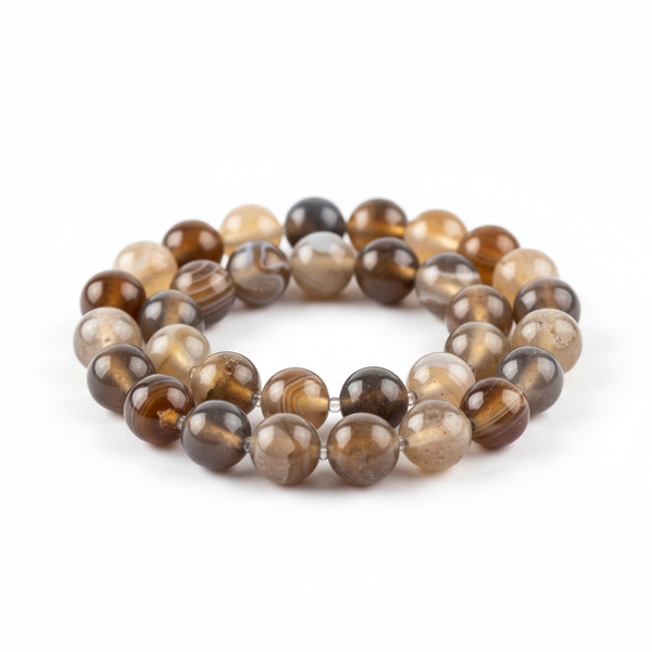 Agate Gemstone Beaded Bracelet by Savvy Jewels by Norma G