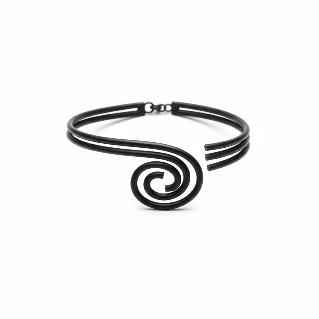 Black Wire Spiral Choker by Savvy Jewels by Norma G