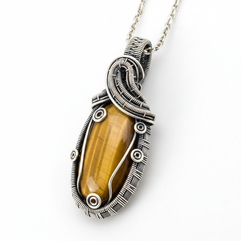 Crystal Yellow Tiger's Eye Necklace